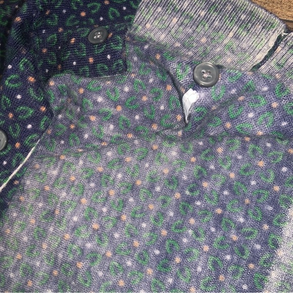 Jcrew merino wool tiger sweater xxs 198$ fall printed luxury fall button cardi - Picture 5 of 7